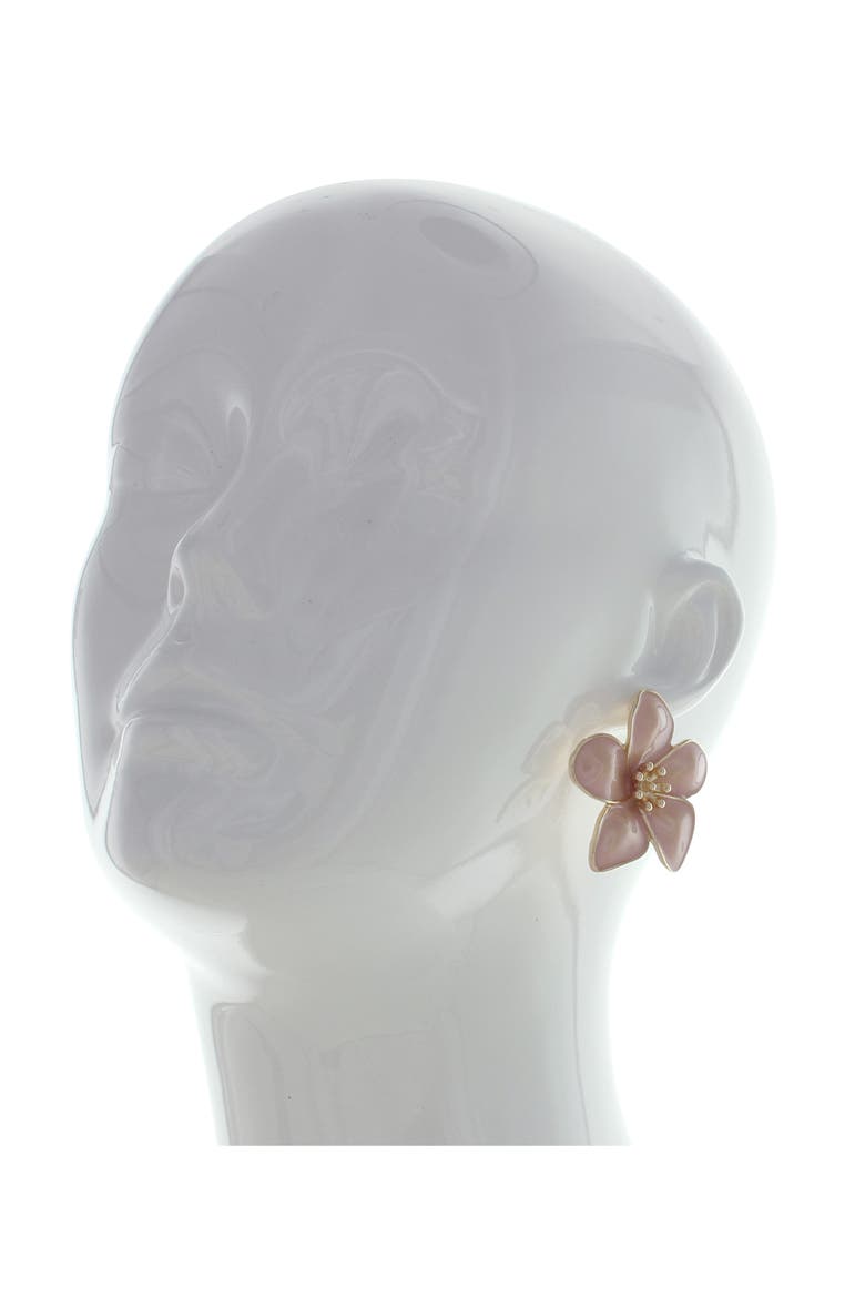 Blossom Stud Earrings, Alternate, color, GOLD / PINK