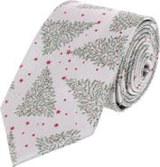 Trafalgar Sterling Modern Christmas Tree Novelty Holiday Necktie