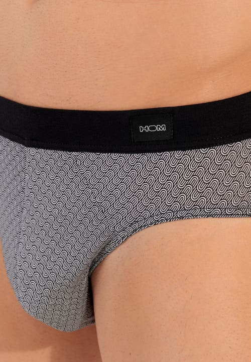 Hom Herbie Comfort Mini Briefs In Black Print