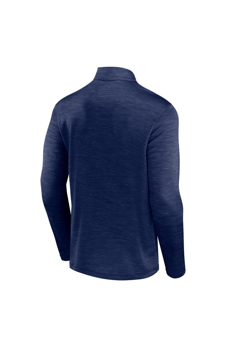 FANATICS Men's Fanatics Heather Navy Minnesota Twins Fundamentals Quarter-Zip Pullover, Alternate, color, Heather Navy