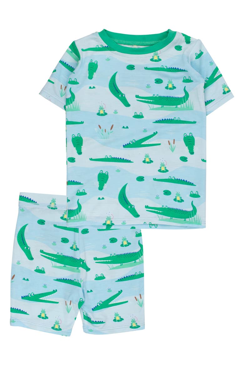 Gender Inclusive Short Sleeve Pajama Set, Main, color, Alligator Adventure