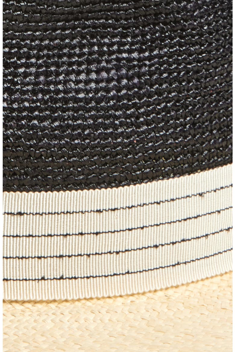 Thalia Panama Hat, Alternate, color, NATURAL/ BLACK/ WHITE