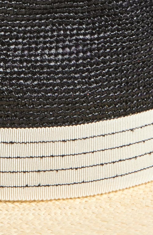Gigi Burris Millinery Thalia Panama Hat In Natural/black/white