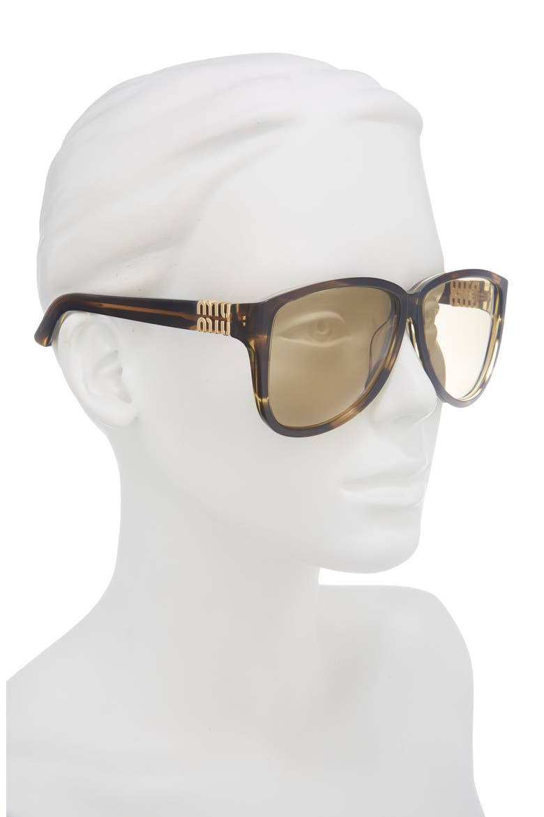 61mm Pilot Sunglasses, Alternate, color, YELLOW