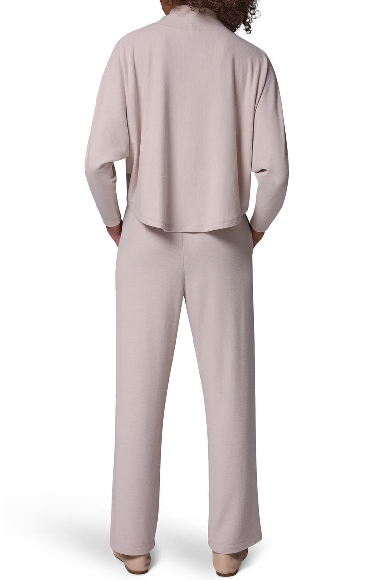Brushed Jersey Dolman Funnel Neck Top, Alternate, color, OAT HEATHE