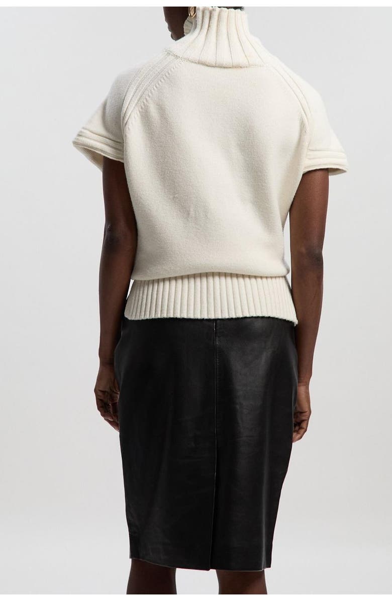 Karen Millen Leather Signature Pencil Skirt, Alternate, color,