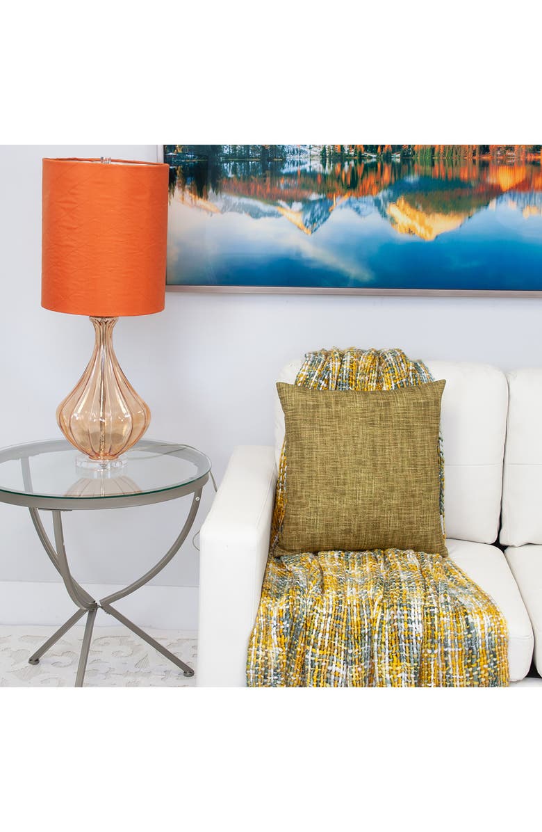 PARKLAND COLLECTION Textured Cotton Pillow, Alternate, color, Green