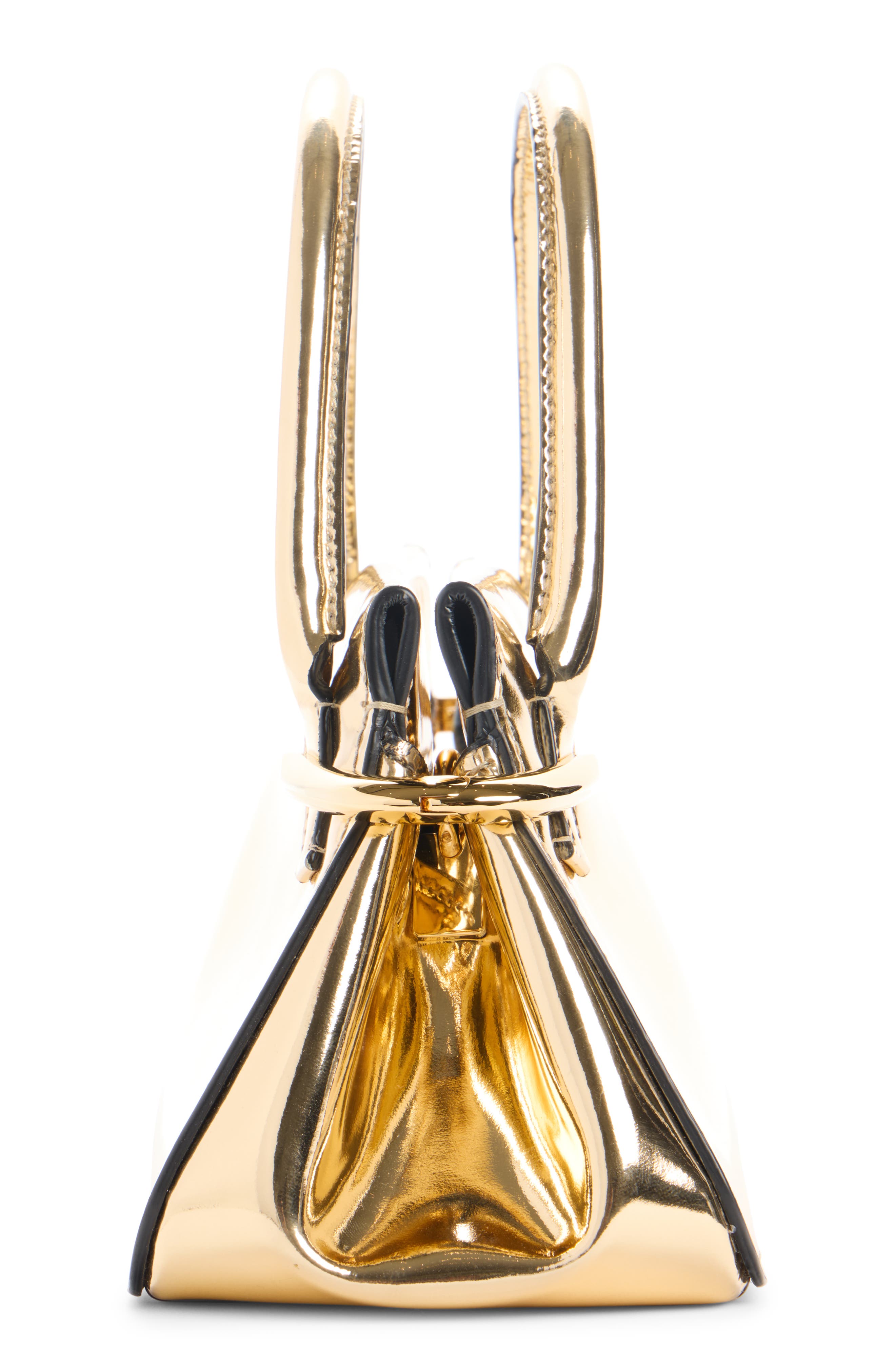 Givenchy Mini Pinch Metallic Leather Top Handle Bag, Alternate, color, 715-Golden