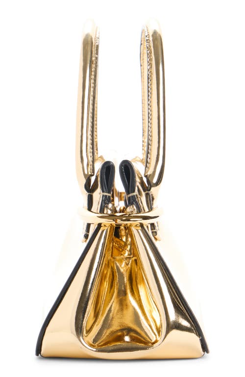 Givenchy Pinch Mini Shoulder Bag In Metallic Leather In Gold