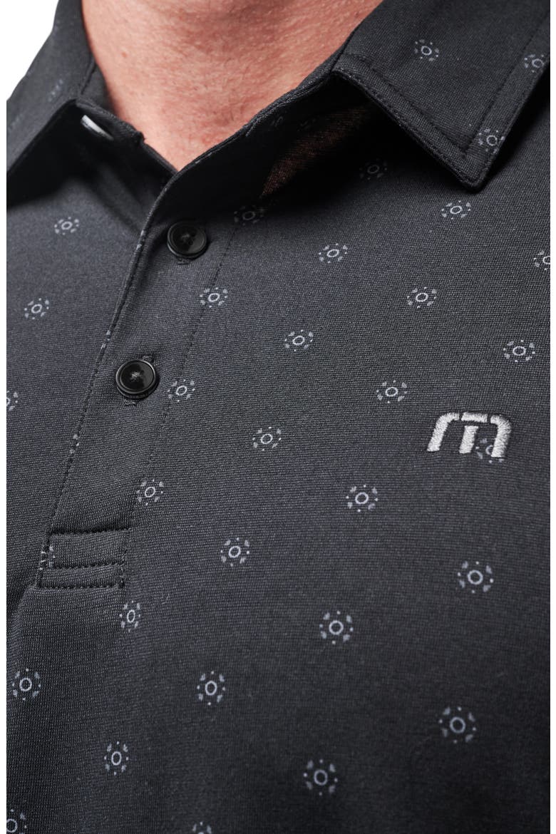 Beach Pit Medallion Print Polo, Alternate, color, BLACK