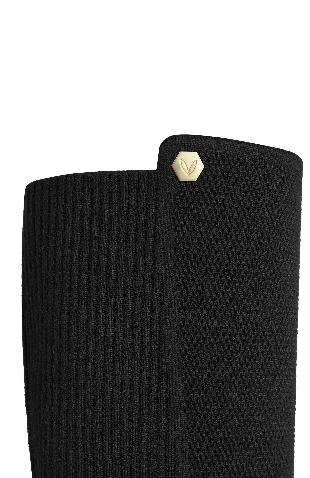 VIVAIA Round-Toe Stretchy Wool Knee-High Boots, Alternate, color, Black