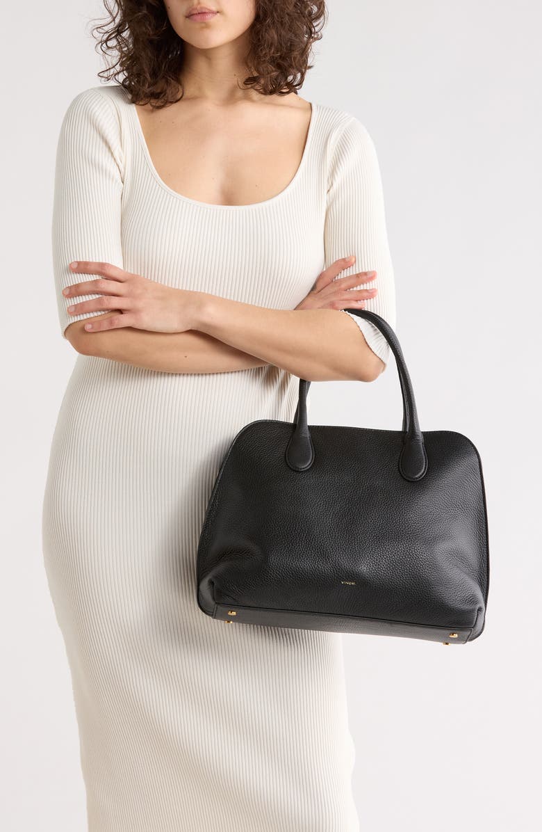 Vince Donna Medium Satchel, Alternate, color, Black