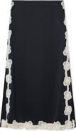 Reiss Doa Embroidered Floral Border Skirt