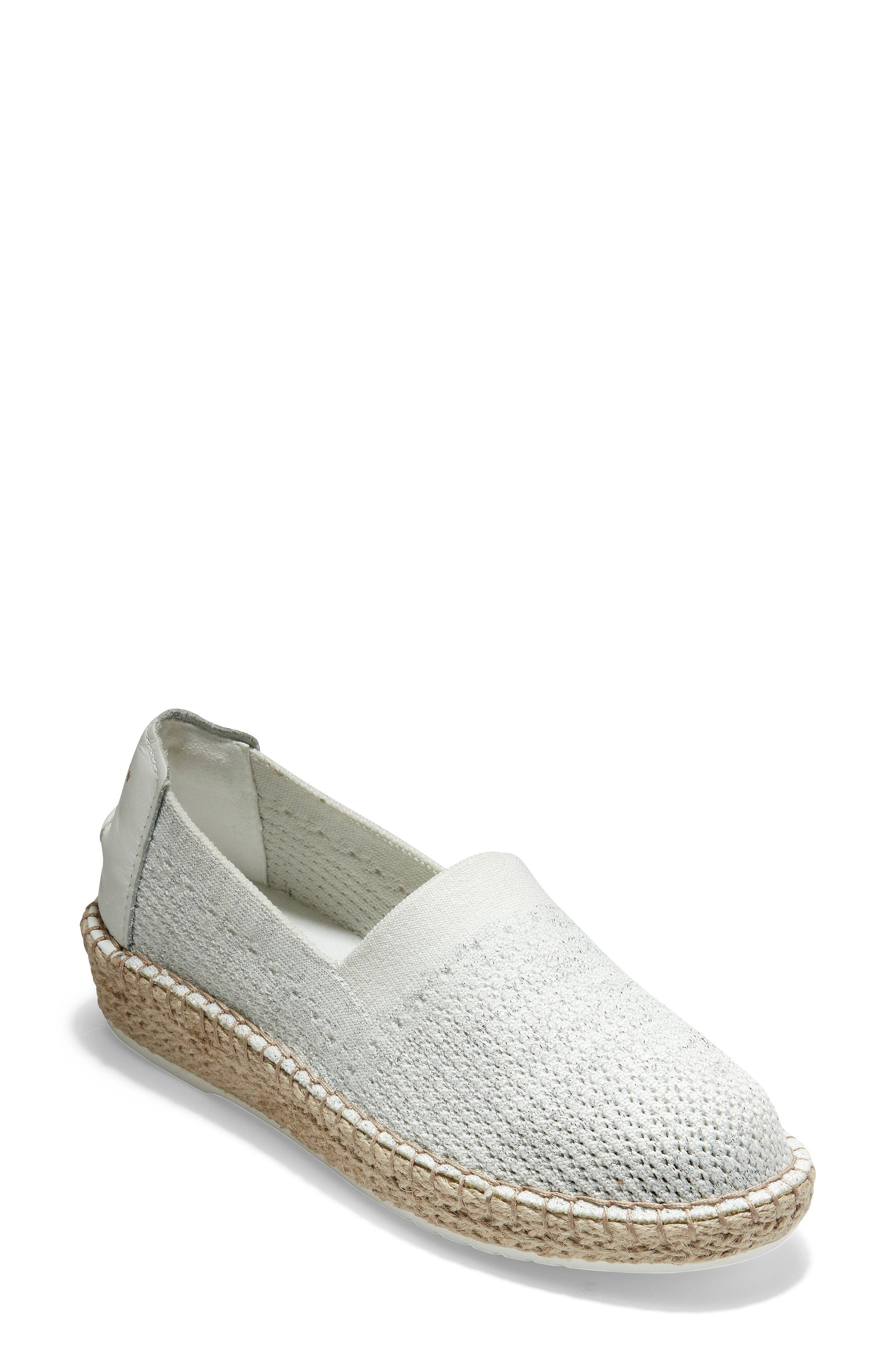 Cloudfeel Stitchlite Espadrille, Main, color, WHITE CHALK FABRIC