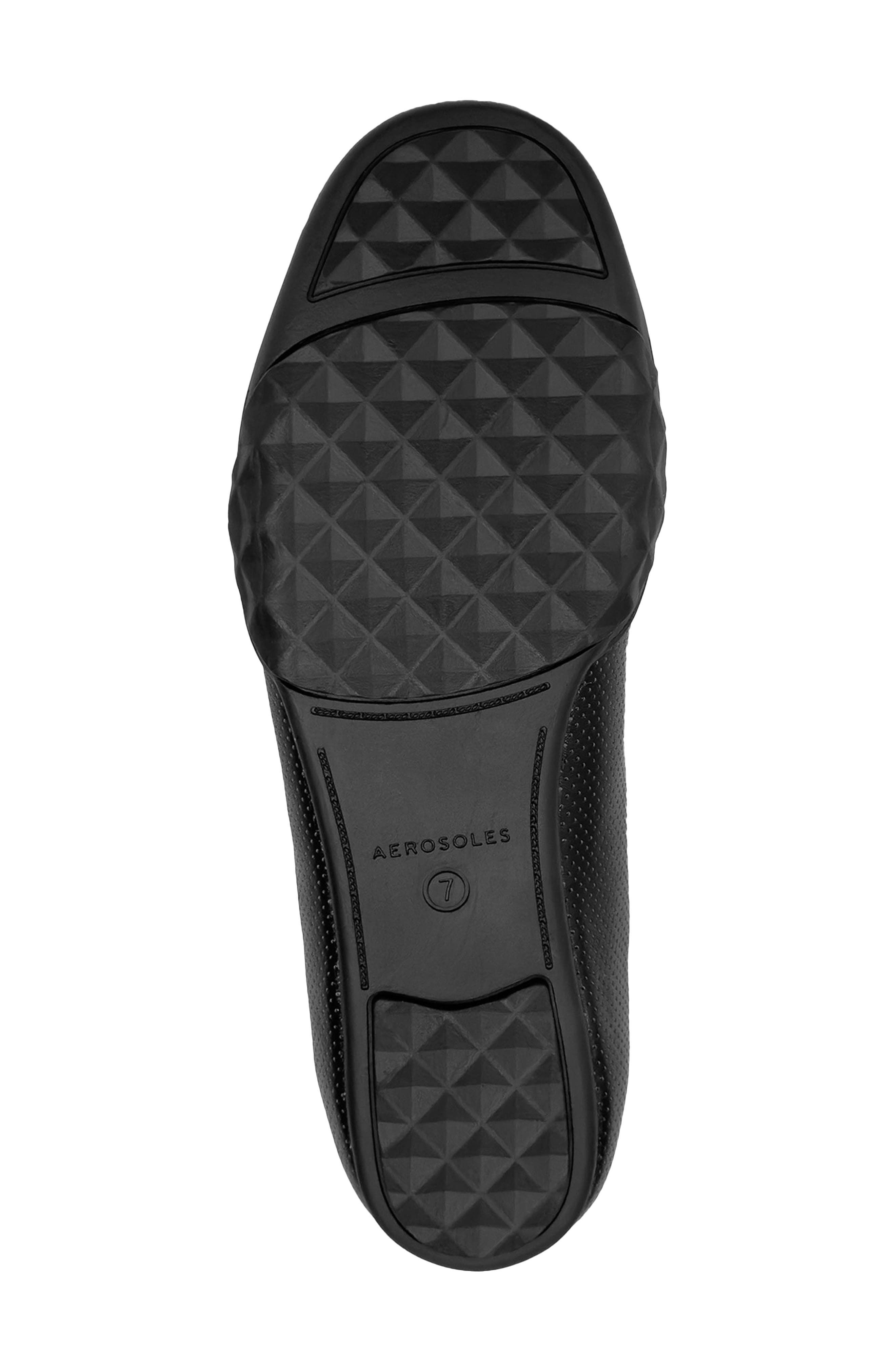 Aerosoles Onyx Ballet Loafer, Alternate, color, Black Perforated