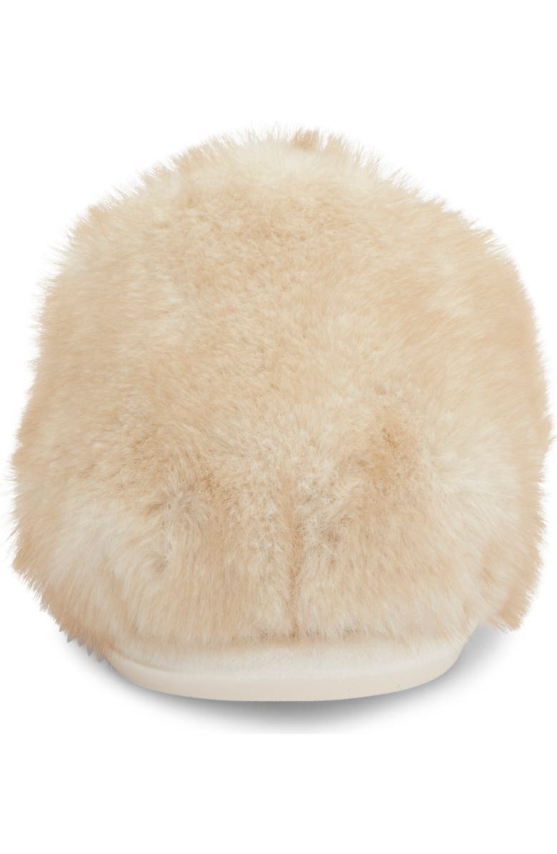 Steve Madden Poof Faux Fur Slipper, Alternate, color, Natural