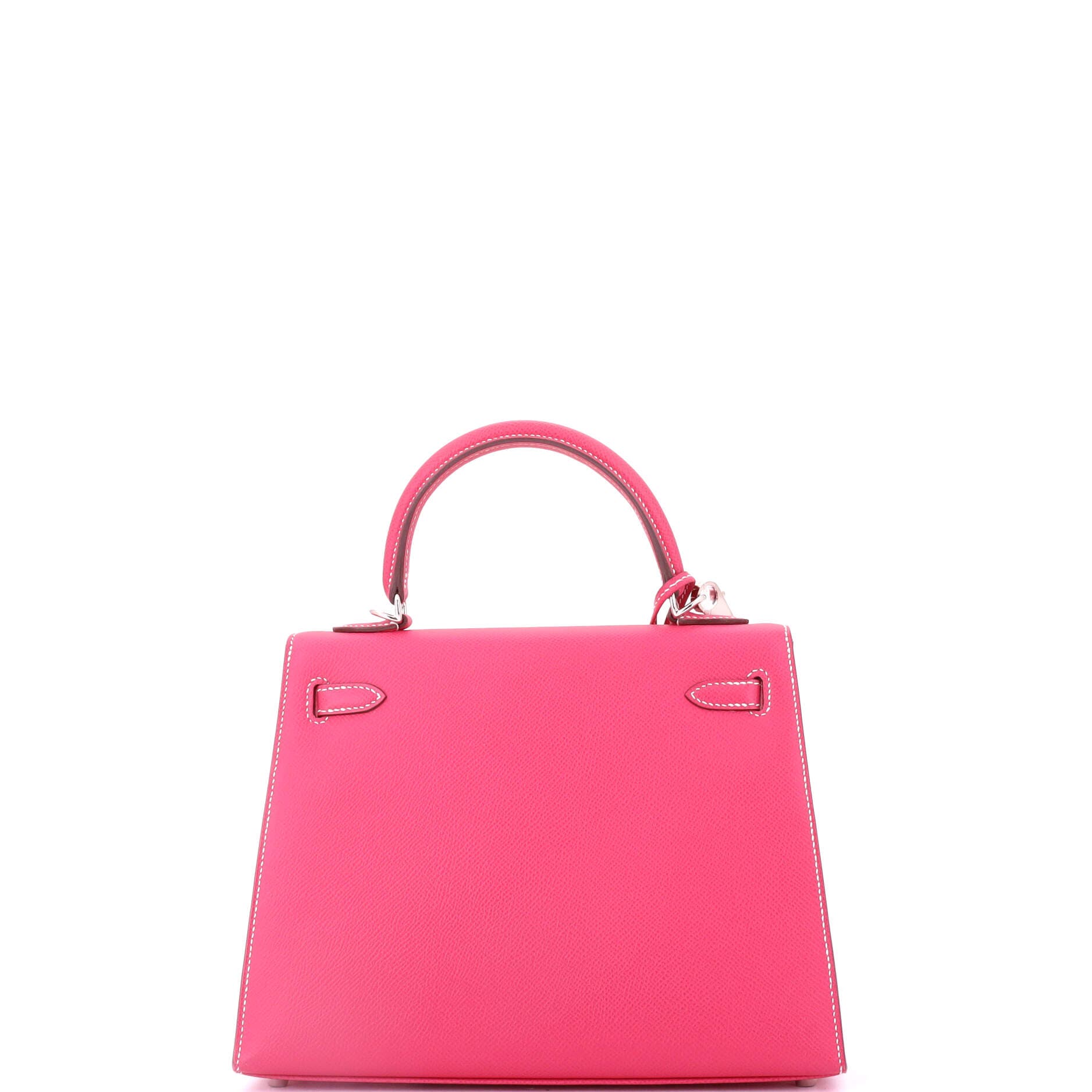 Pre-Owned Hermes Kelly Handbag Pink Epsom with Palladium Hardware 25, Alternate, color, 