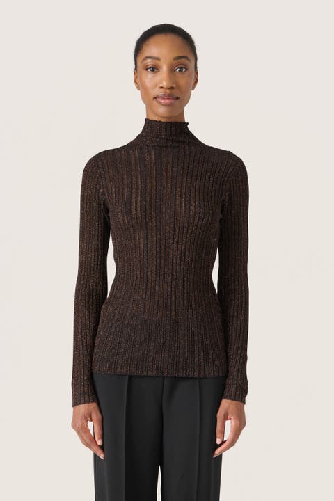SLLaisa Metallic Turtleneck Pullover