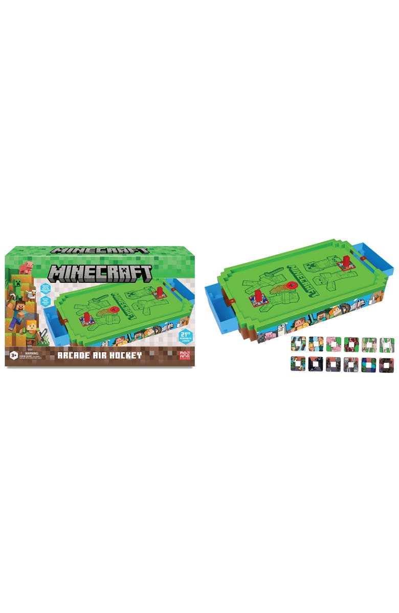 MINECRAFT Arcade Air Hockey - Overworld -Premium Series, 21", Kids 3+, 2 Player, Alternate, color, Multicolored