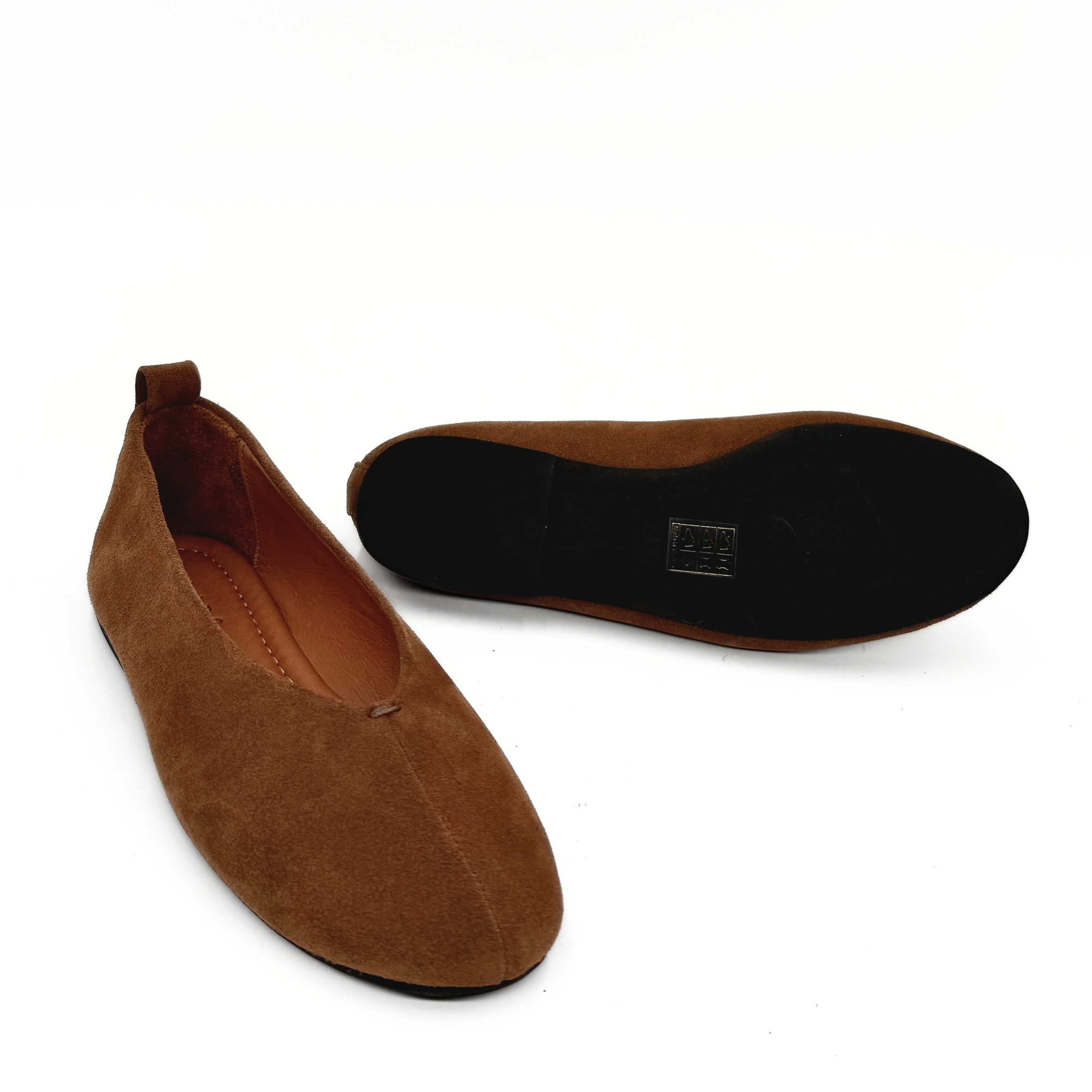Amie Rafa Erika Suede Ballet Flats, Alternate, color, Tan