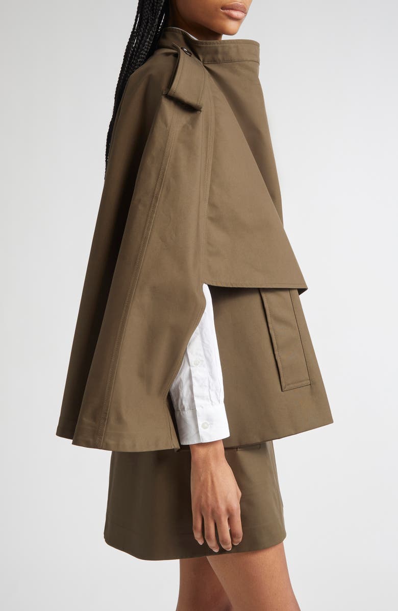 Burberry Trench Cape Coat, Alternate, color, Juniper