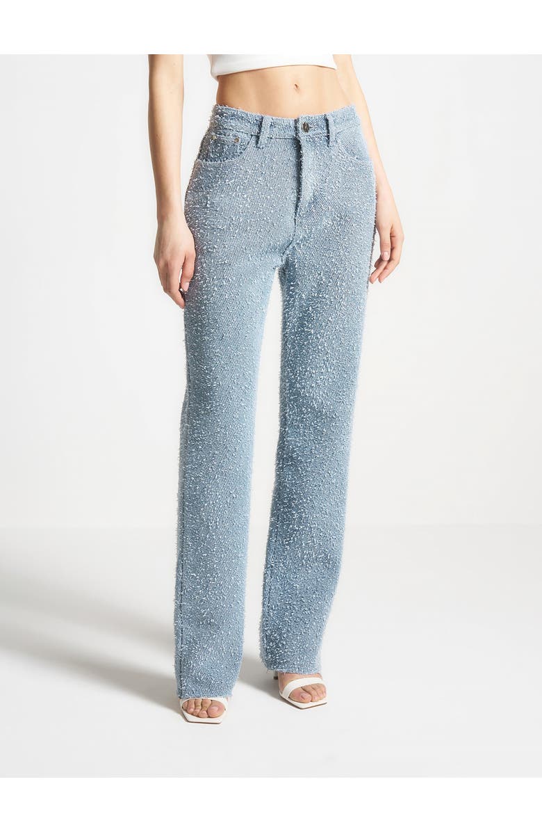 Manière De Voir Sara Boucle Straight Leg Jeans, Main, color, Light Blue