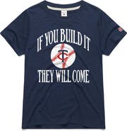 Homage Women's Homage Navy Minnesota Twins 2026 Field of Dreams If You Build It Tri-Blend T-Shirt