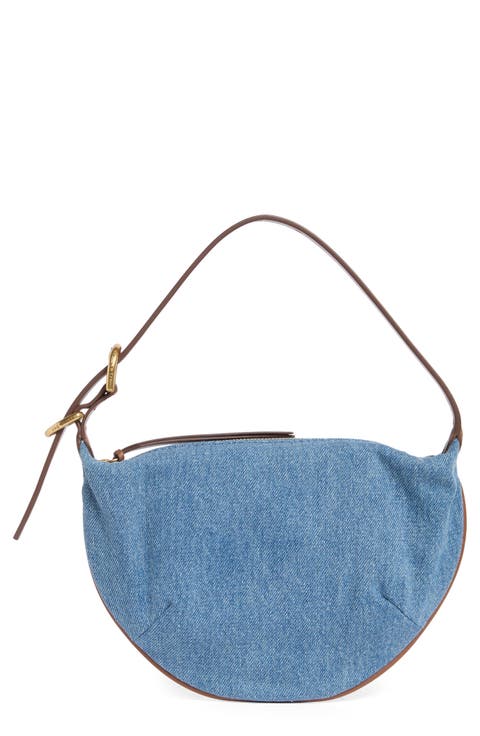 Small Mercer Denim Hobo Bag