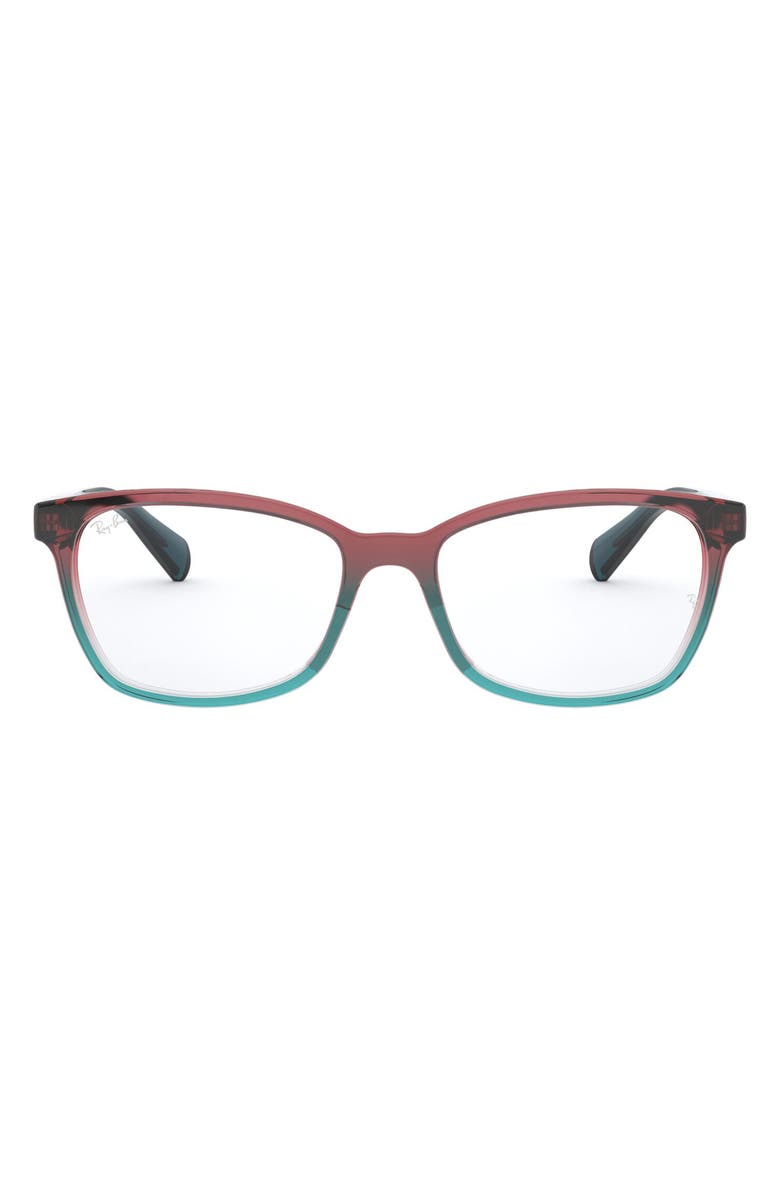 Ray-Ban 54mm Square Optical Glasses, Main, color, Red Blue