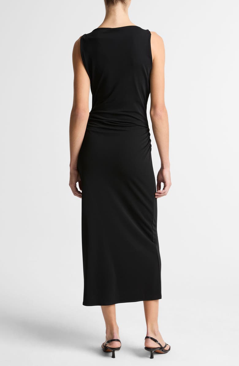 Vince Cowl Neck Matte Jersey Midi Dress, Alternate, color, Black