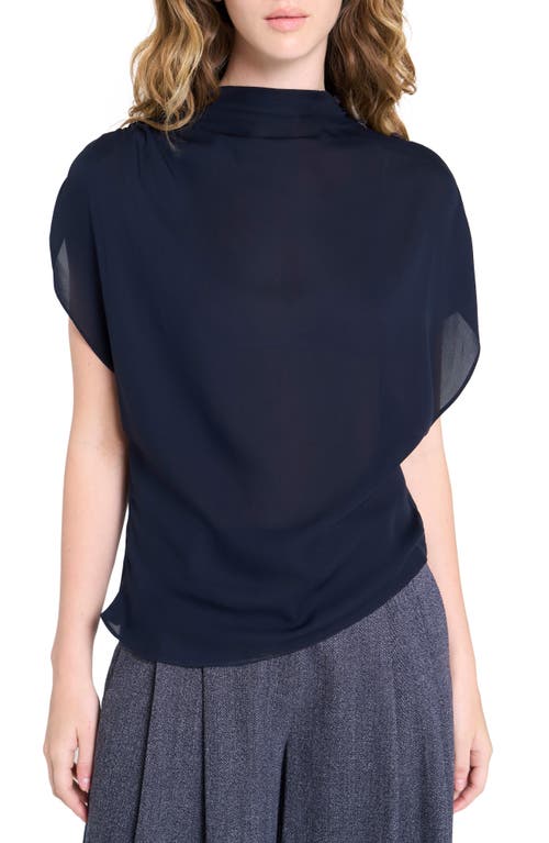 Twp Wish You Would Stretch Silk Top In Blue