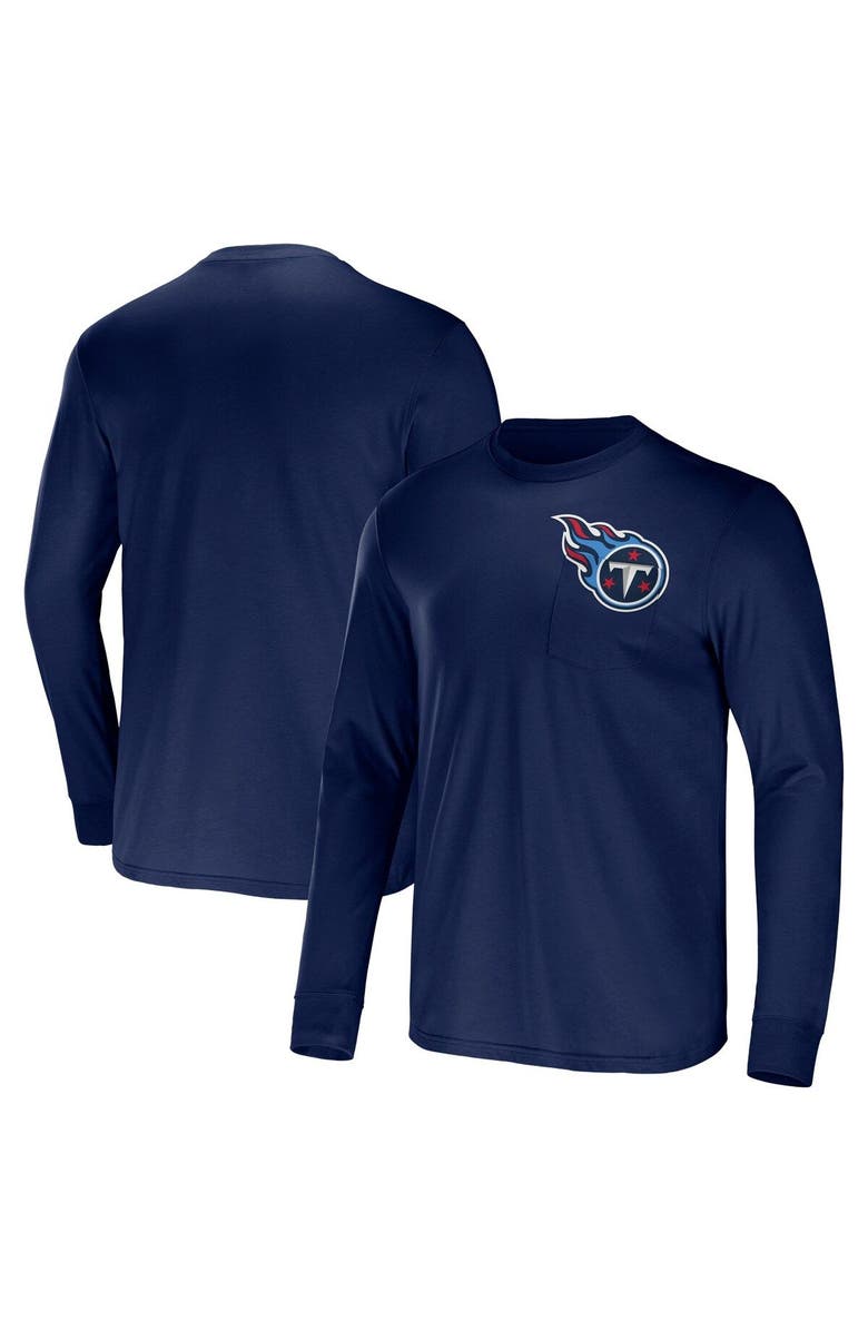 NFL X DARIUS RUCKER Men's NFL x Darius Rucker Collection by Fanatics Navy Tennessee Titans Team Long Sleeve Pocket T-Shirt, Main, color, Navy