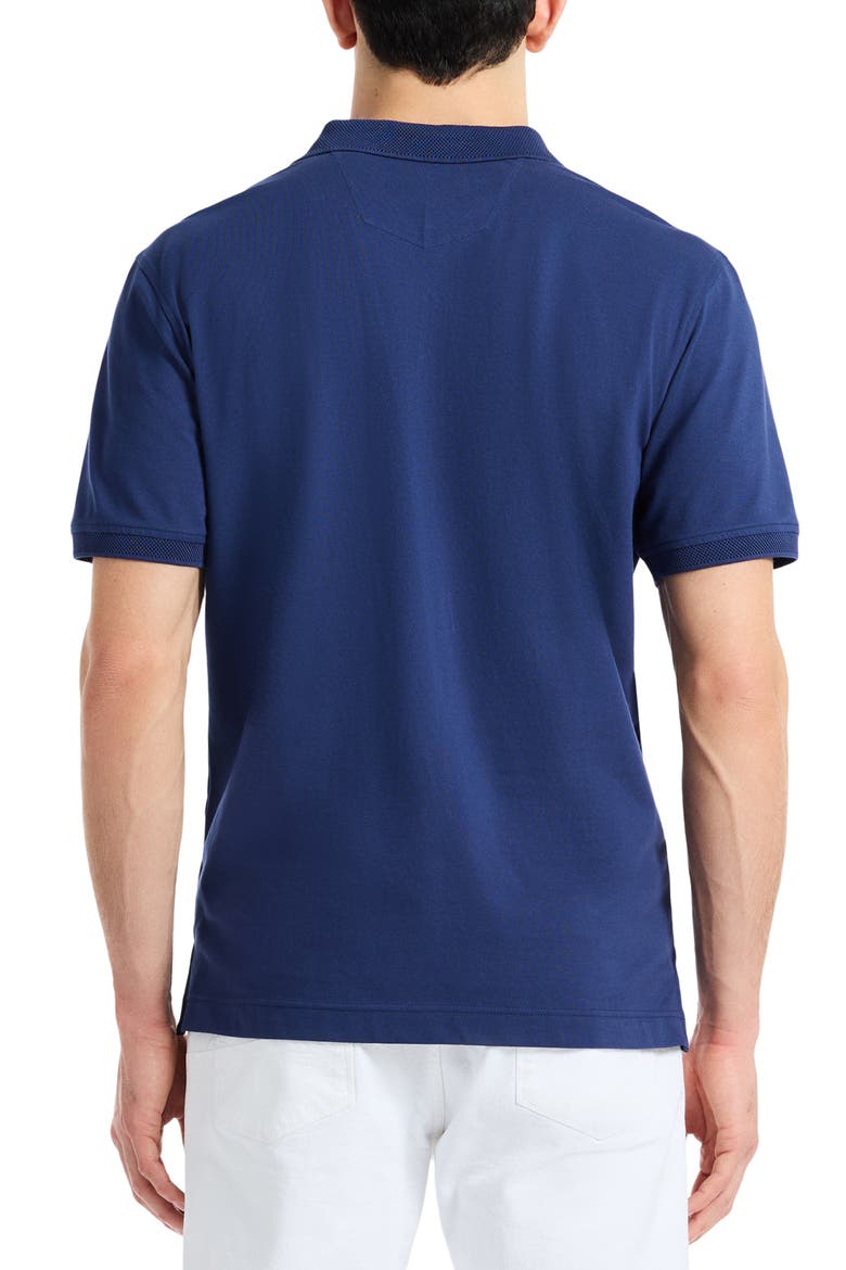 Monkey Business Embroidered Cotton Piqué Polo, Alternate, color, NAVY