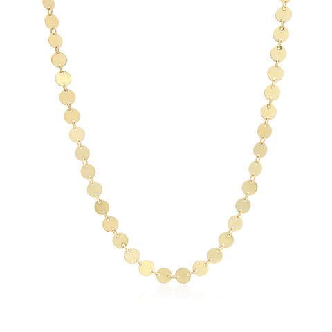 Golden Disc Necklace