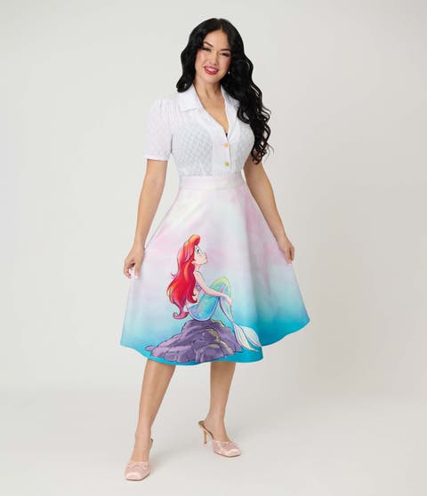 Retro Style High Waist Vivien Swing Skirt
