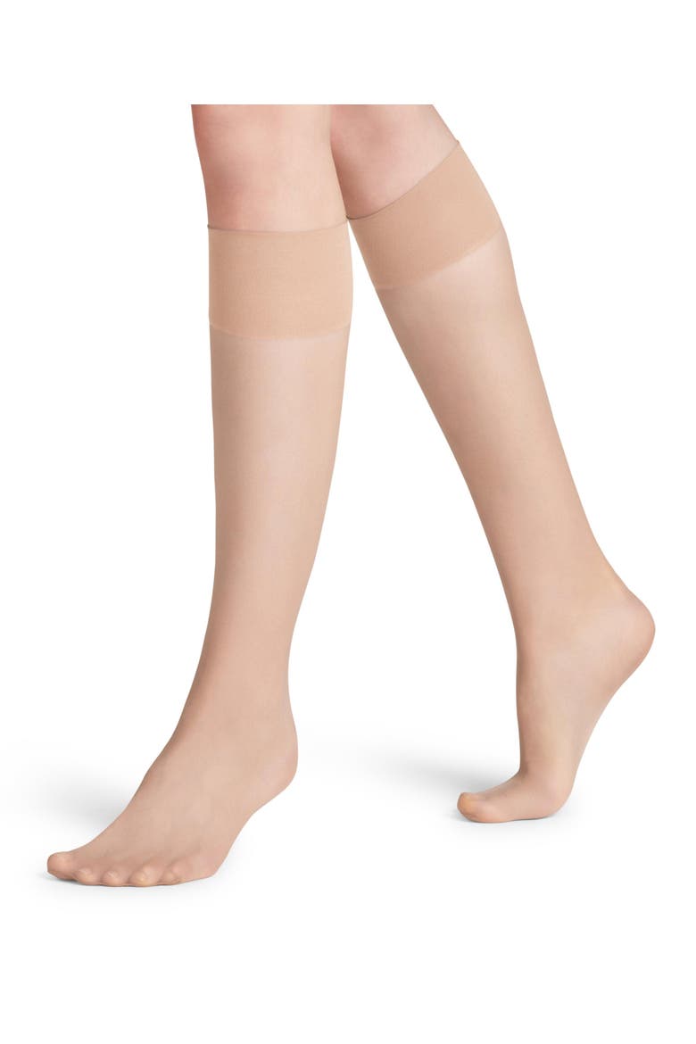 Pure Matt 20 Denier Sheer Knee High Socks, Main, color, Crystal