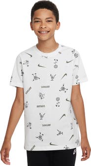 Nike Kids' Sportswear Print Cotton T-Shirt