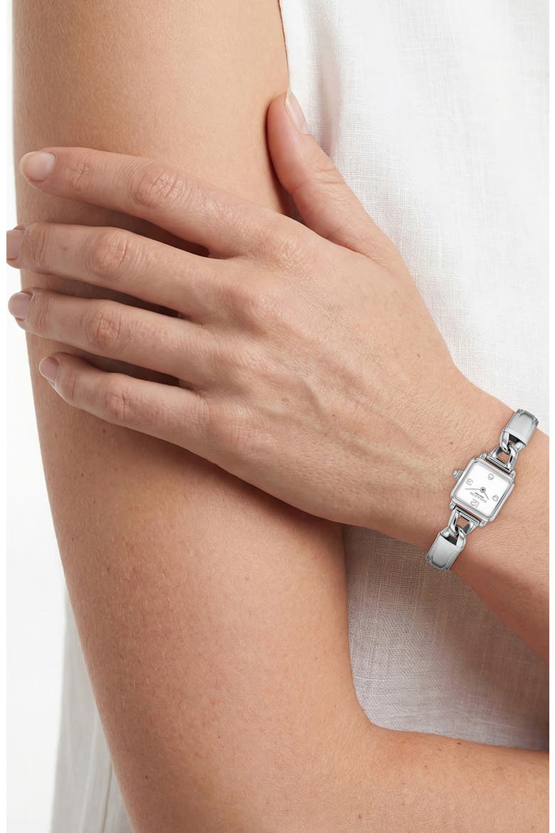 Cass Bracelet Watch, 18mm, Alternate, color, SILVER/ WHITE