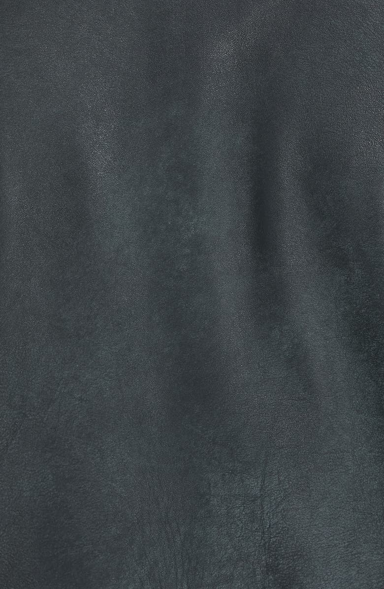 John Varvatos Star USA Slim Fit Leather Racer Jacket, Alternate, color, 