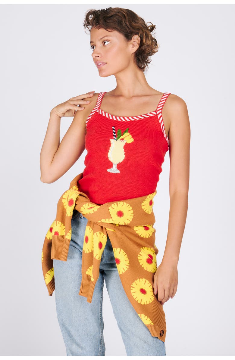 RACHEL ANTONOFF Pina Colada Tank, Main, color, Maraschino