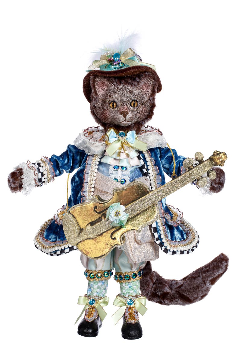 Mark Roberts 3 Musketeer Cat, Lover, Main, color, Lapis Blue