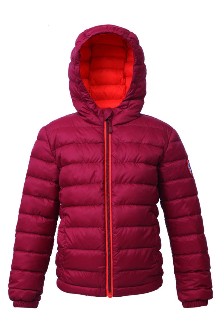 Kids' Ultra Light Packable Down Jacket, Alternate, color, Burgundy
