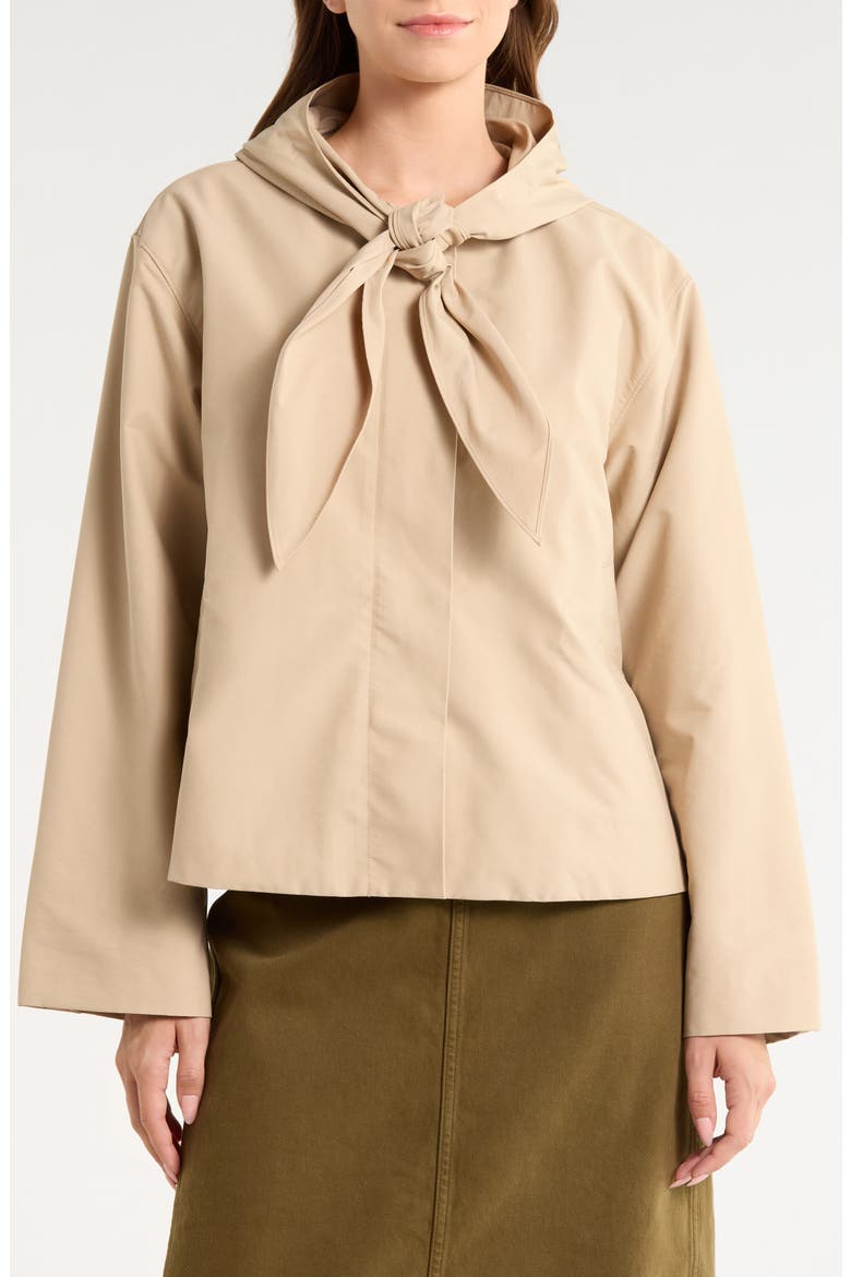 Kinsley Tie Neck Jacket, Main, color, KHAKI