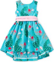 Tea Collection Sleeveless Hi-Lo Sash Dress