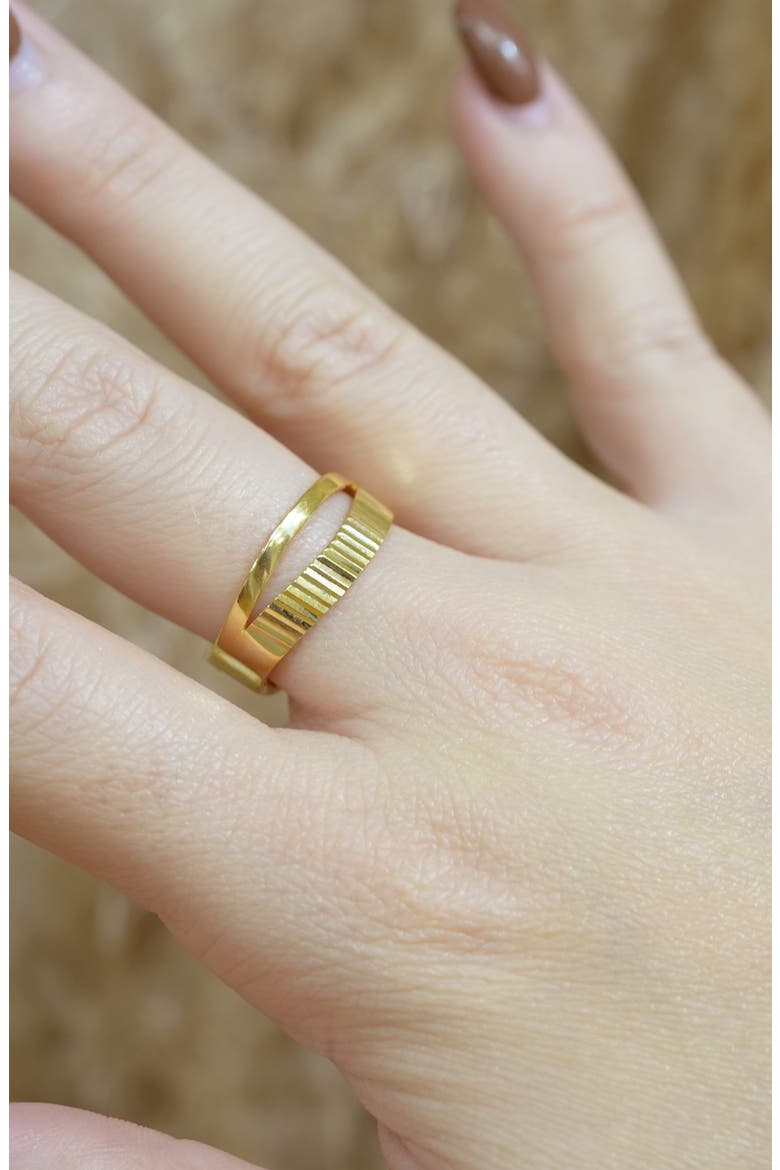 Diamond Cut Stack Ring, Alternate, color, GOLD