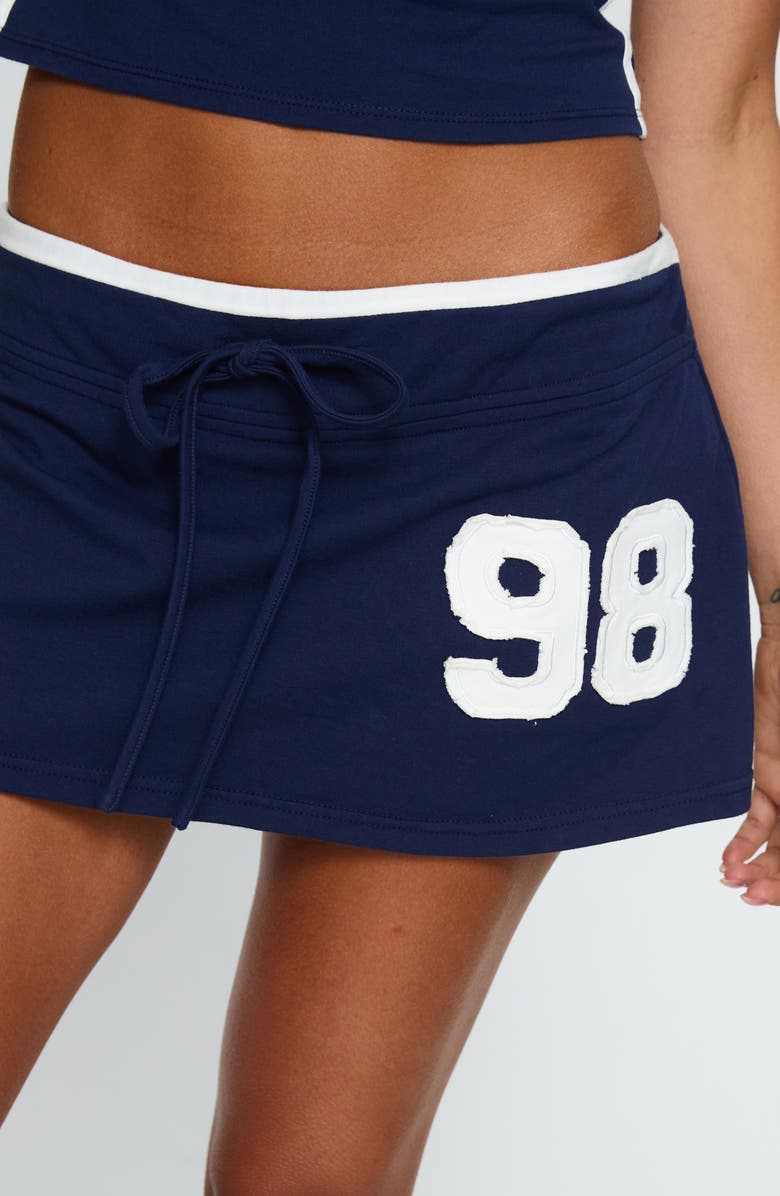 Princess Polly 98 Baby Low Rise Miniskort, Alternate, color, Navy