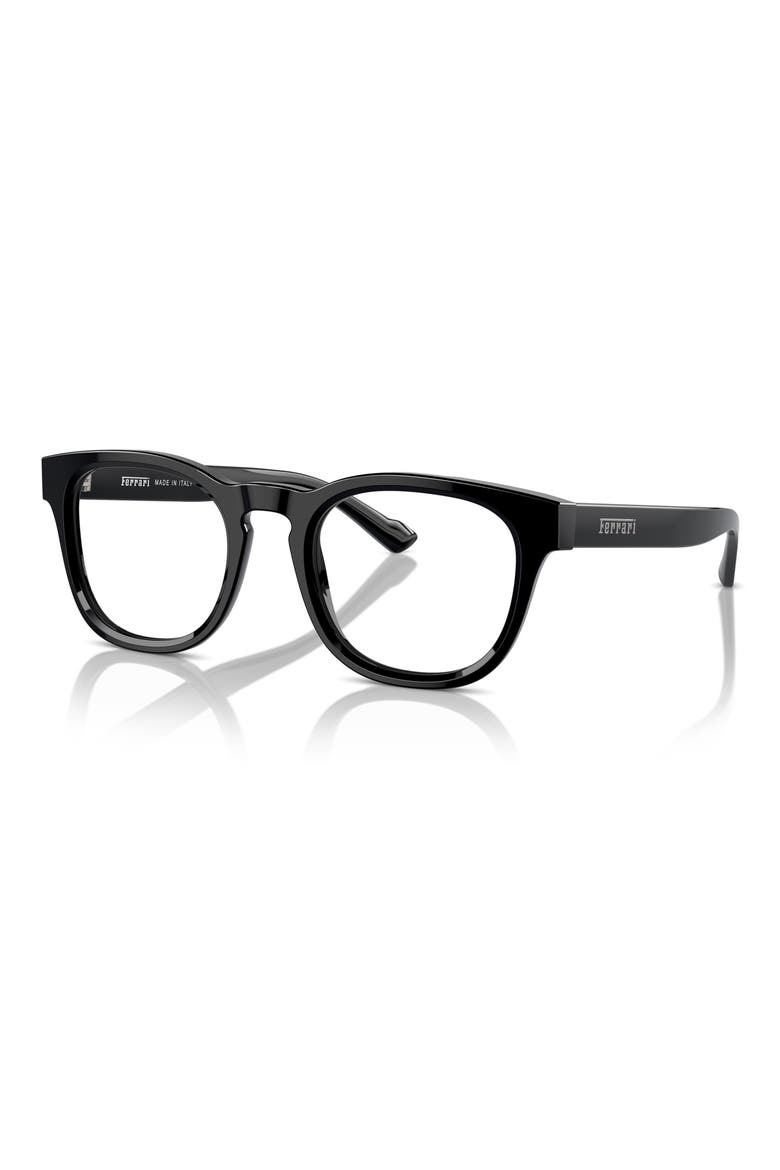 49mm Round Optical Glasses, Alternate, color, BLACK / DEMO LENS
