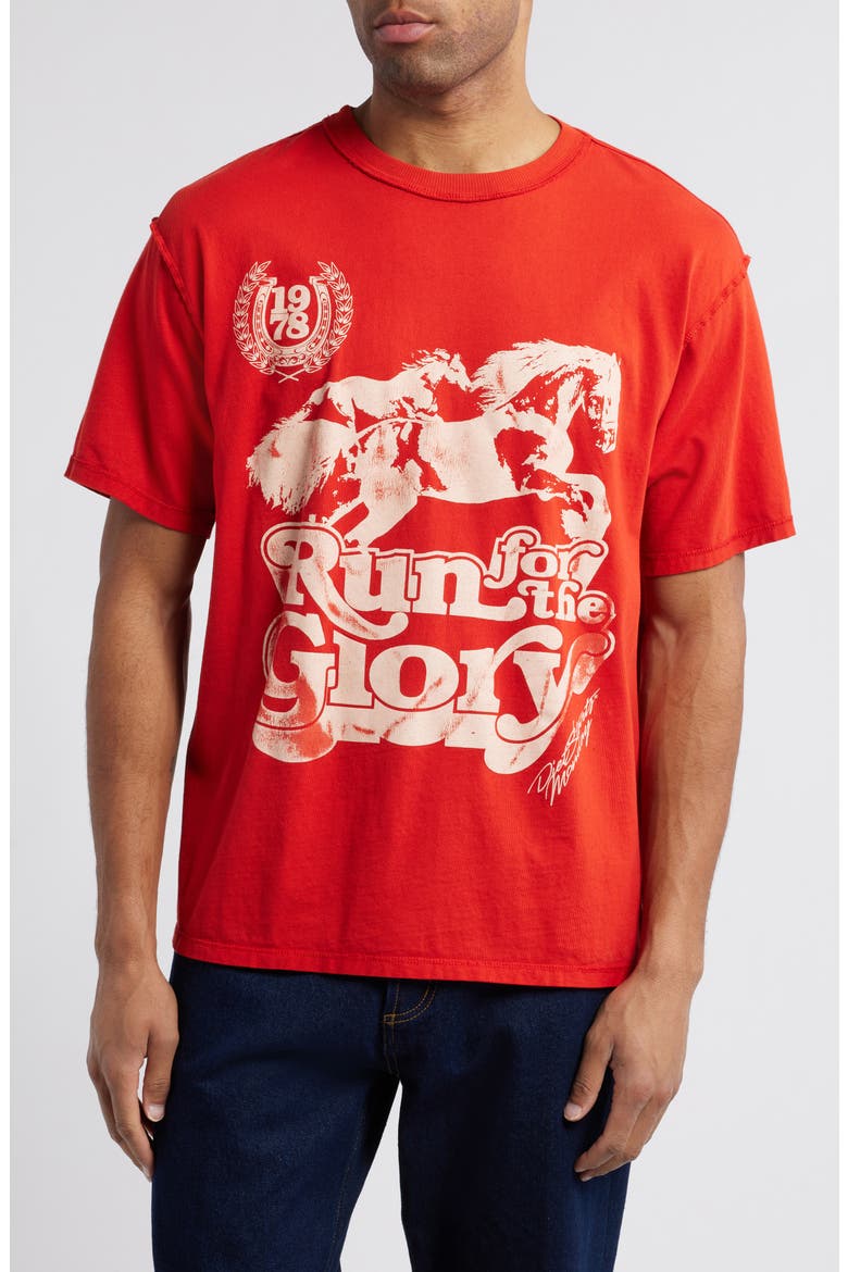 Roses Graphic T-Shirt, Main, color, RED