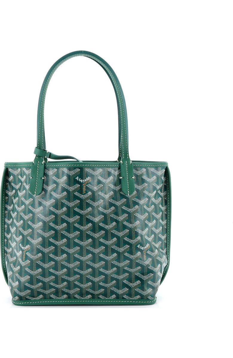 Pre-Owned Goyard Anjou Reversible Tote Coated Canvas Mini, Alternate, color, Green