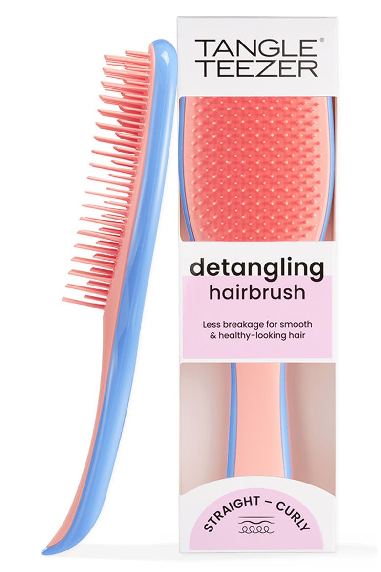 Ultimate Detangler Hairbrush - Straight to Wavy, Main, color, BLUE/ PEACH